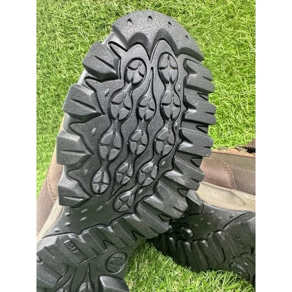 Timberland Keele Ridge Brown Leather Waterproof Boots Mens Size 9 Wide 6905B - Picture 8 of 11